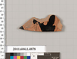 Terracotta fragment of a kylix (drinking cup), Terracotta, Greek, Attic