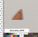 Terracotta fragment of a kylix (drinking cup), Terracotta, Greek, Attic