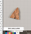 Terracotta fragment of a kylix (drinking cup), Terracotta, Greek, Attic