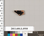 Terracotta fragment of a kylix (drinking cup), Terracotta, Greek, Attic