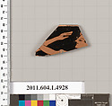 Terracotta rim fragment of a kylix (drinking cup), Terracotta, Greek, Attic