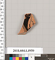 Terracotta fragment of a kylix (drinking cup), Terracotta, Greek, Attic