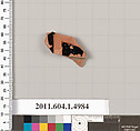 Terracotta fragment of a kylix (drinking cup), Terracotta, Greek, Attic