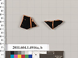 Terracotta fragments of kylikes (drinking cups), Terracotta, Greek, Attic