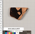 Terracotta fragment of a kylix (drinking cup), Terracotta, Greek, Attic