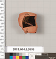 Terracotta fragment of a kylix (drinking cup), Terracotta, Greek, Attic