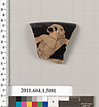 Terracotta rim fragment of a kylix (drinking cup), Terracotta, Greek, Attic