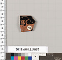 Terracotta fragment of a kylix (drinking cup), Terracotta, Greek, Attic