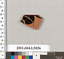 Terracotta fragment of a kylix (drinking cup), Terracotta, Greek, Attic