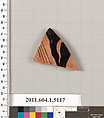 Terracotta fragment of a kylix (drinking cup), Terracotta, Greek, Attic