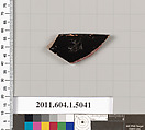 Terracotta fragment of a kylix (drinking cup), Terracotta, Greek, Attic