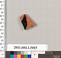 Terracotta fragment of a kylix (drinking cup), Terracotta, Greek, Attic
