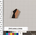 Terracotta fragment of a kylix (drinking cup), Terracotta, Greek, Attic