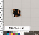 Terracotta fragment of a kylix (drinking cup), Terracotta, Greek, Attic