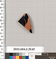 Terracotta fragment of a kylix (drinking cup), Terracotta, Greek, Attic