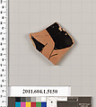 Terracotta fragment of a kylix (drinking cup), Terracotta, Greek, Attic