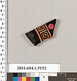 Terracotta fragment of a kylix (drinking cup), Terracotta, Greek, Attic