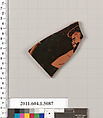 Terracotta fragment of a kylix (drinking cup), Terracotta, Greek, Attic
