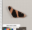 Terracotta fragment of a kylix (drinking cup), Terracotta, Greek, Attic