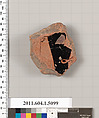 Terracotta fragment of a kylix (drinking cup), Terracotta, Greek, Attic