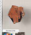 Terracotta fragment of a kylix (drinking cup), Terracotta, Greek, Attic