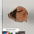 Terracotta fragment of a kylix (drinking cup), Terracotta, Greek, Attic