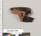 Terracotta rim fragment of a kylix (drinking cup), Terracotta, Greek, Attic
