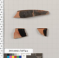 Terracotta rim fragments of kylikes (drinking cups), Terracotta, Greek, Attic