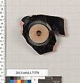 Terracotta fragment of a kylix (drinking cup), Terracotta, Greek, Attic
