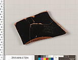 Terracotta fragment of a kylix (drinking cup), Attributed to Makron [DvB], Terracotta, Greek, Attic