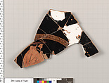 Terracotta fragment of a kylix (drinking cup), Terracotta, Greek, Attic