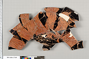 Terracotta fragment of a kylix (drinking cup), Terracotta, Greek, Attic