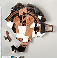 Terracotta fragments of a kylix (drinking cup), Terracotta, Greek, Attic
