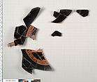 Terracotta fragments of a kylix (drinking cup), Terracotta, Greek, Attic