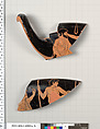 Terracotta rim fragments of a kylix (drinking cup), Terracotta, Greek, Attic