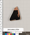 Terracotta fragment of a kylix (drinking cup), Terracotta, Greek, Attic