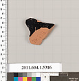 Terracotta fragment of a kylix (drinking cup), Terracotta, Greek, Attic