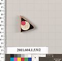 Terracotta fragment of a kylix (drinking cup), Terracotta, Greek, Attic