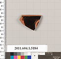 Terracotta rim fragment of a kylix (drinking cup), Terracotta, Greek, Attic