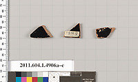Terracotta fragments of kylikes (drinking cups), Terracotta, Greek, Attic