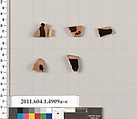 Terracotta fragments of kylikes (drinking cups), Terracotta, Greek, Attic