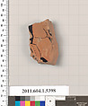 Terracotta fragment of a kylix (drinking cup), Terracotta, Greek, Attic