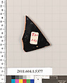 Terracotta fragment of a kylix (drinking cup), Terracotta, Greek, Attic