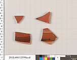 Terracotta fragments of kylikes (drinking cups), Terracotta, Greek, Attic