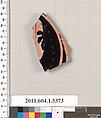 Terracotta fragment of a kylix (drinking cup), Terracotta, Greek, Attic