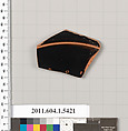 Terracotta fragment of a kylix (drinking cup), Terracotta, Greek, Attic