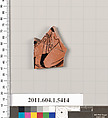Terracotta fragment of a kylix (drinking cup), Terracotta, Greek, Attic