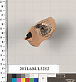 Terracotta fragment of a kylix (drinking cup), Terracotta, Greek, Attic