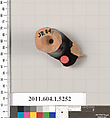 Terracotta fragment of a kylix (drinking cup), Terracotta, Greek, Attic