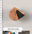 Terracotta fragment of a kylix (drinking cup), Terracotta, Greek, Attic